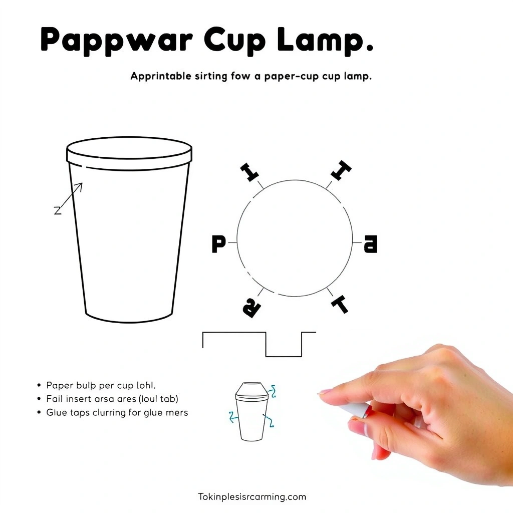 Szablon lampki z kubeczka - Szablony - Dzień Górnika - Barbórka