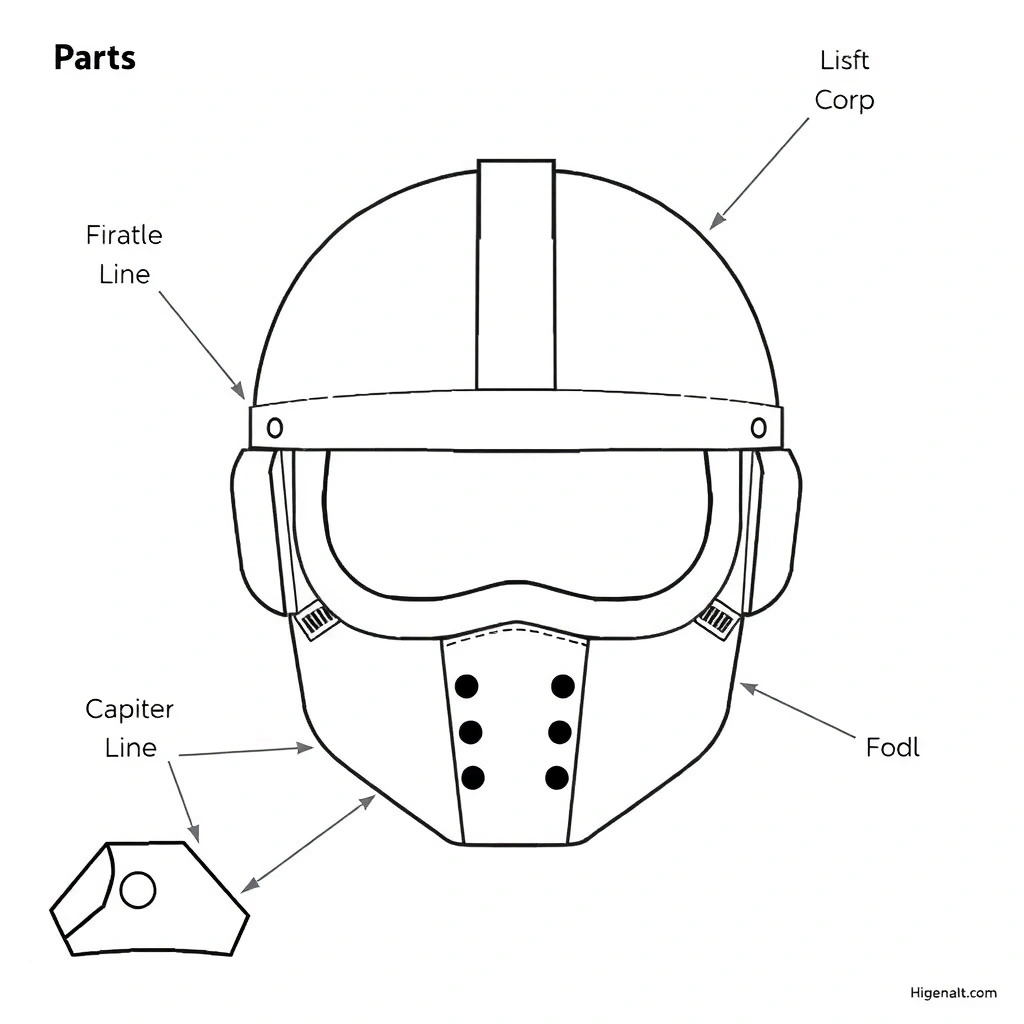 Szablon papierowego hełmu - Szablony - Dzień Górnika - Barbórka