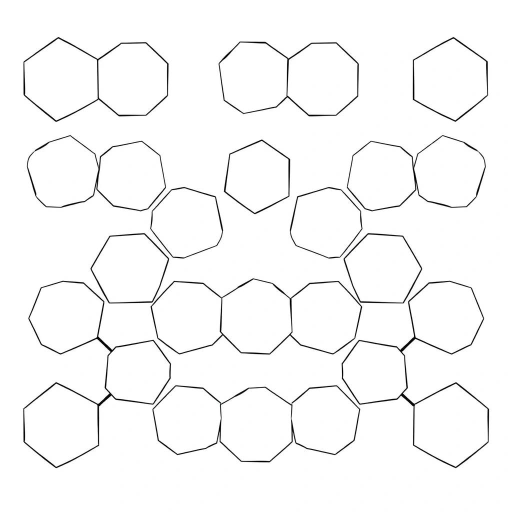 Szablon plastra miodu — wzór sześciokątów - Szablony - Dzień Kubusia Puchatka