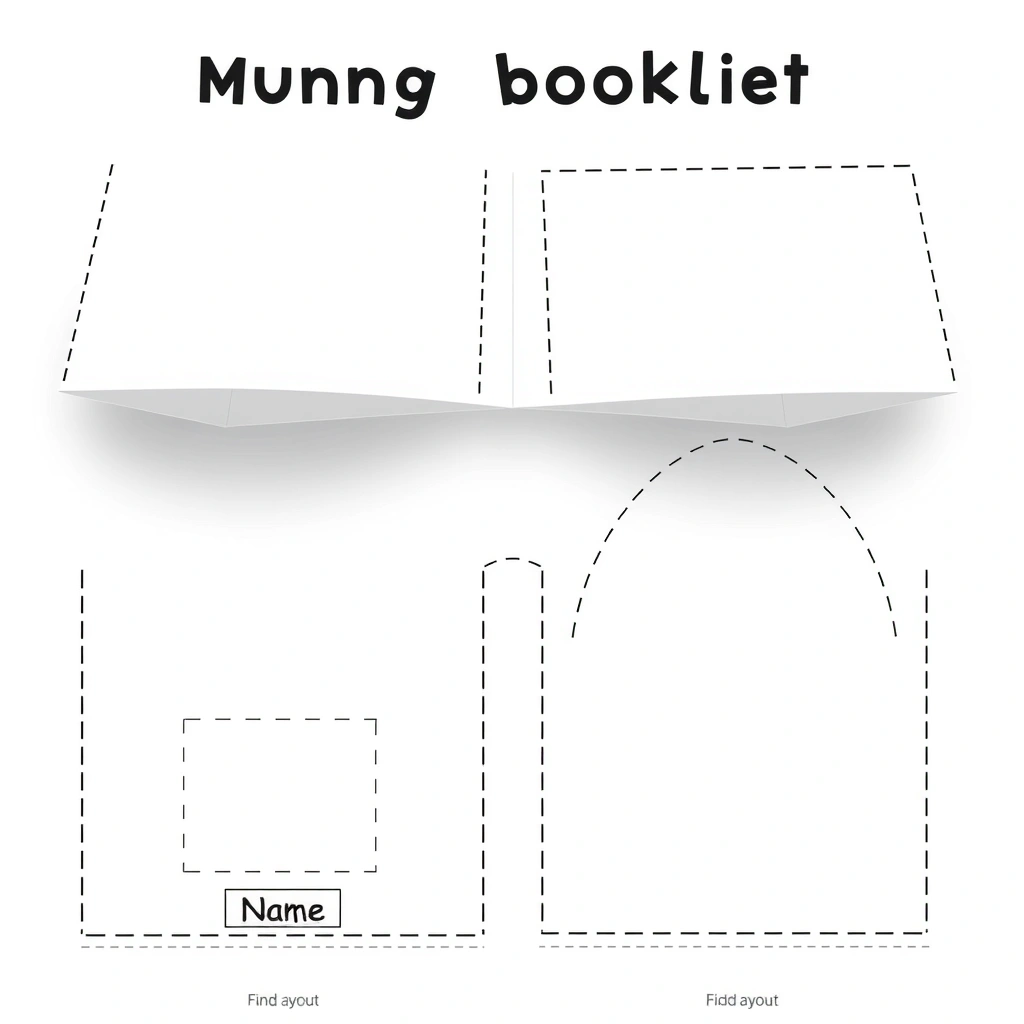 Szablon mini-książeczki do druku - Szablony - Dzień Pisarza