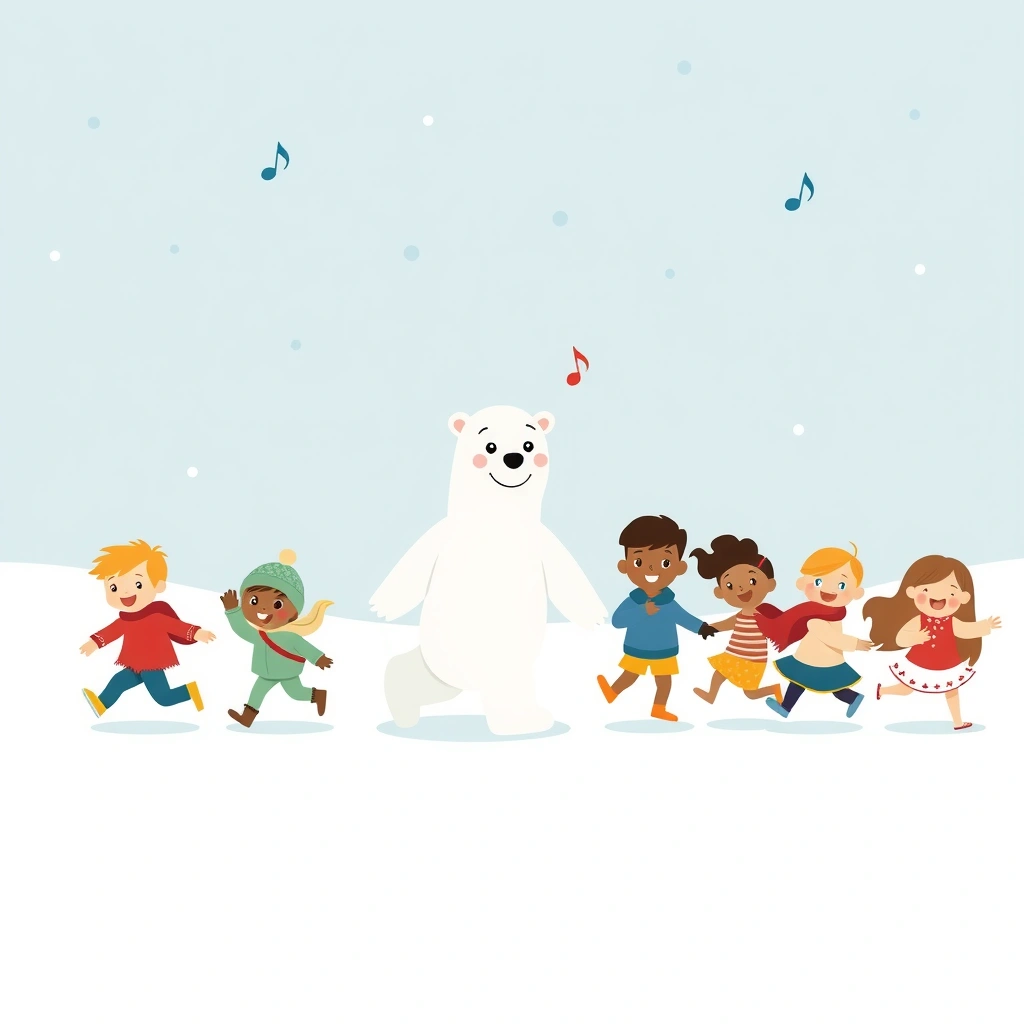 Plakat powitalny: Idziemy jak niedźwiedzie - Materiały - Dzień Niedźwiedzia Polarnego