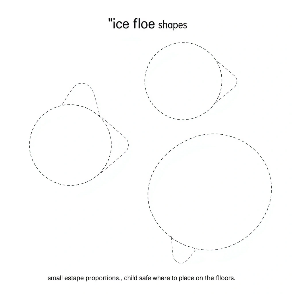 Szablon: Krążki lodu (poduszki) — zestaw do druku - Szablony - Dzień Niedźwiedzia Polarnego
