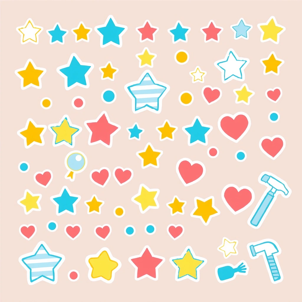 Arkusz naklejek dekoracyjnych - Materiały - Dzień Majsterkowicza