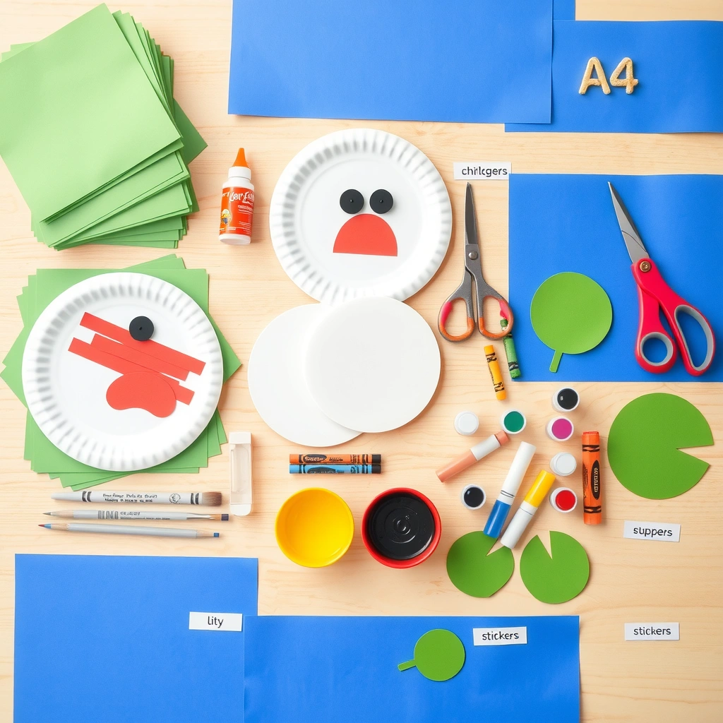 Materiały i narzędzia — zdjęcie pomocnicze (flat lay) - Materiały - Dzień Żaby