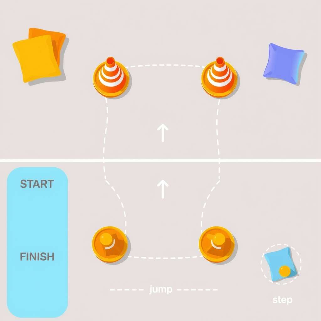 Szablon toru przeszkód — plan i widok - Szablony - Dzień Latarni Morskich