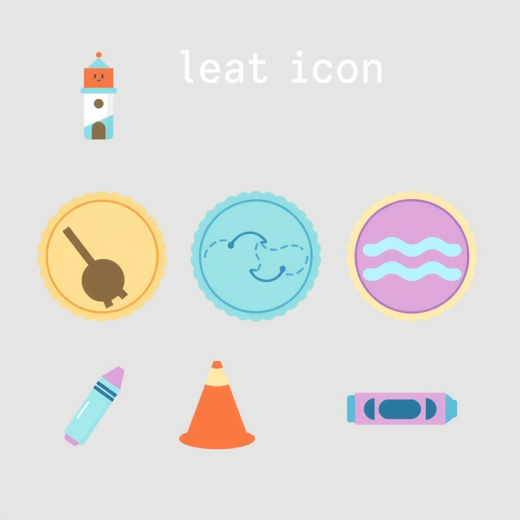 Zestaw ikon i elementów graficznych - Materiały - Dzień Latarni Morskich