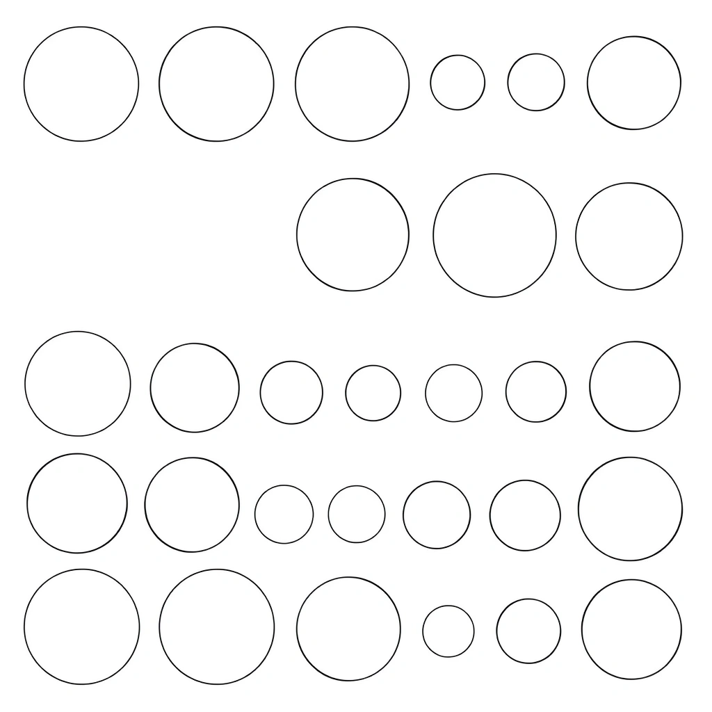 Arkusz kółek - okna i bąbelki - Szablony - Dzień Łodzi Podwodnej