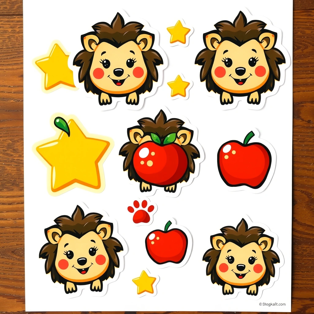 Arkusz naklejek – małe nagrody - Materiały - Dzień Jeża