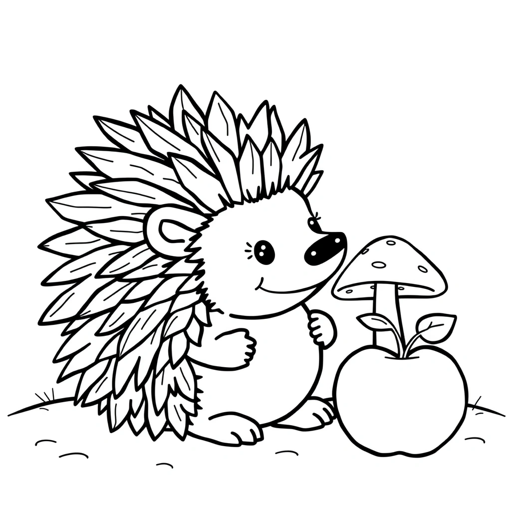 Kolorowanka – Jeż - Kolorowanki - Dzień Jeża