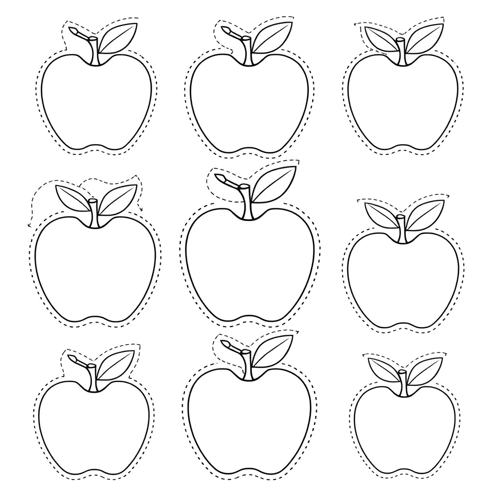 Szablon jabłuszek – do wycięcia - Szablony - Dzień Jeża