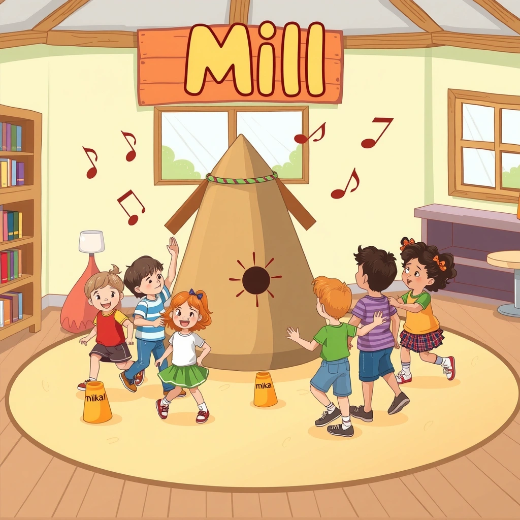 Stacja 2 — Młyn i mielenie (ilustracja) - Materiały - Dzień Chleba