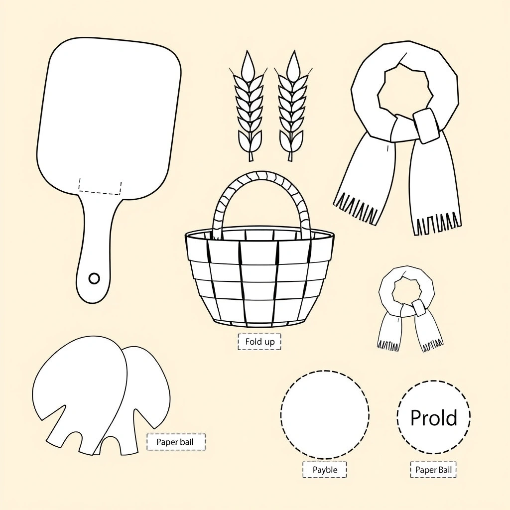 Szablony rekwizytów do wycięcia - Szablony - Dzień Chleba