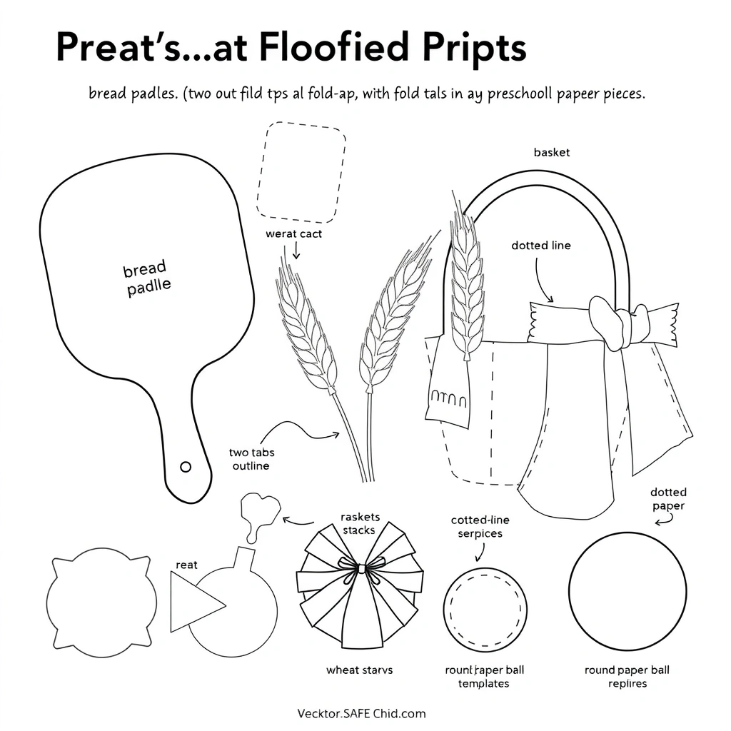 Szablony rekwizytów do wycięcia - Szablony - Dzień Chleba