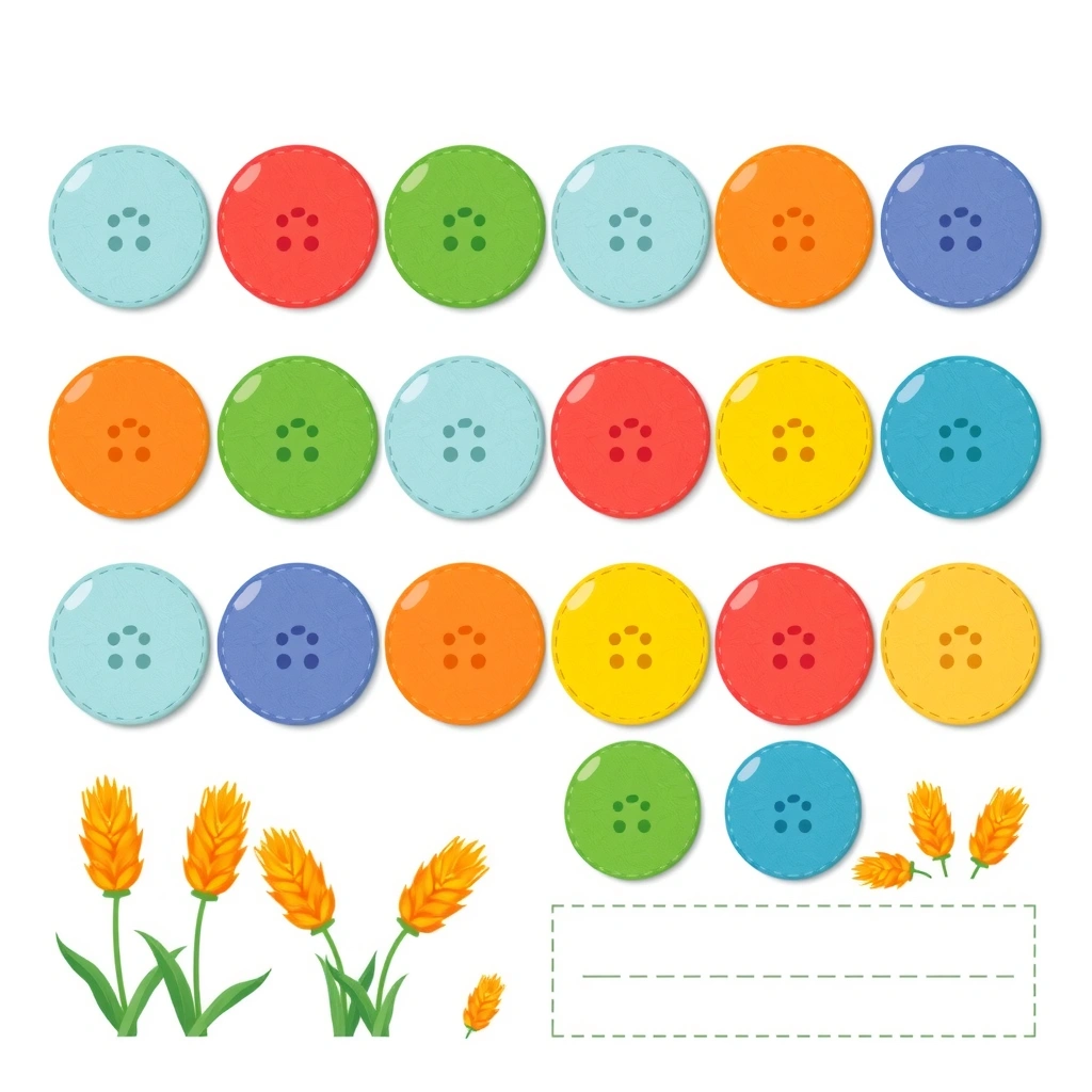 Ziarenka — tokeny do druku - Szablony - Dzień Chleba