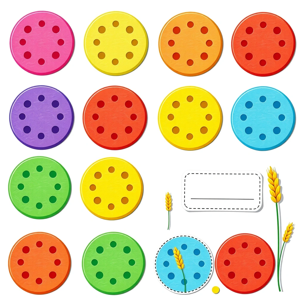 Ziarenka — tokeny do druku - Szablony - Dzień Chleba