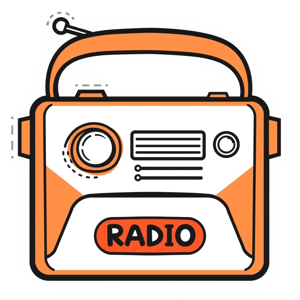 Szablon kartonowego radia - Szablony - Dzień Radia (kwiecień)