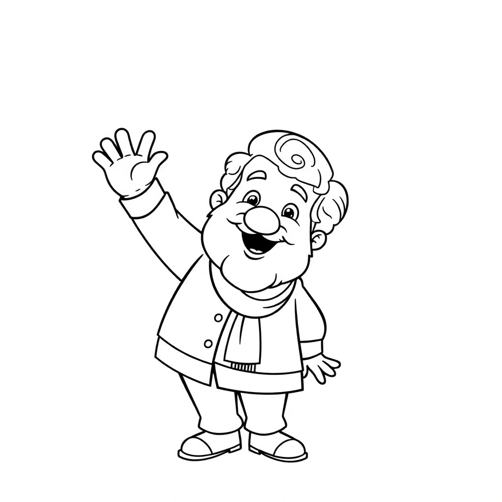 Kolorowanka: Dziadek do kolorowania - Kolorowanki - Dzień Dziadka