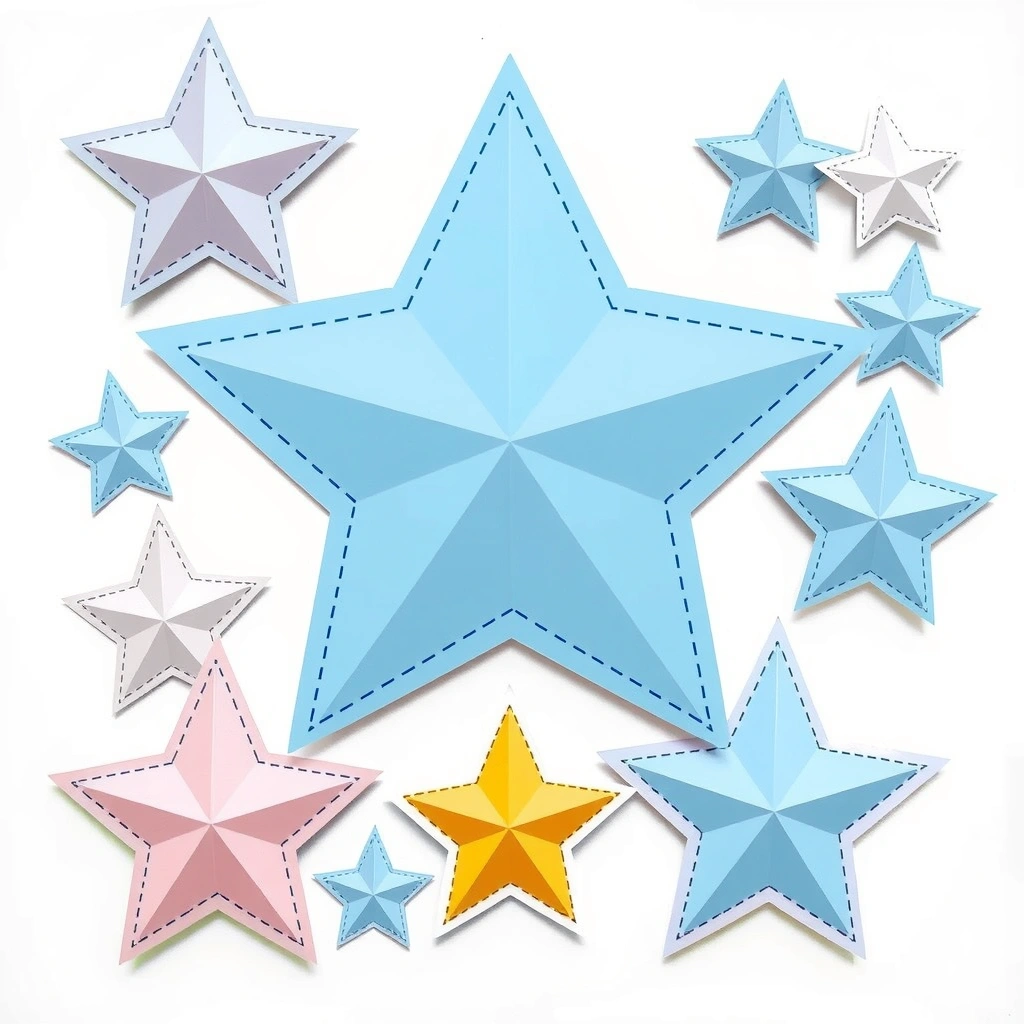 Szablon: Małe papierowe gwiazdki do wycięcia - Szablony - Trzech Króli