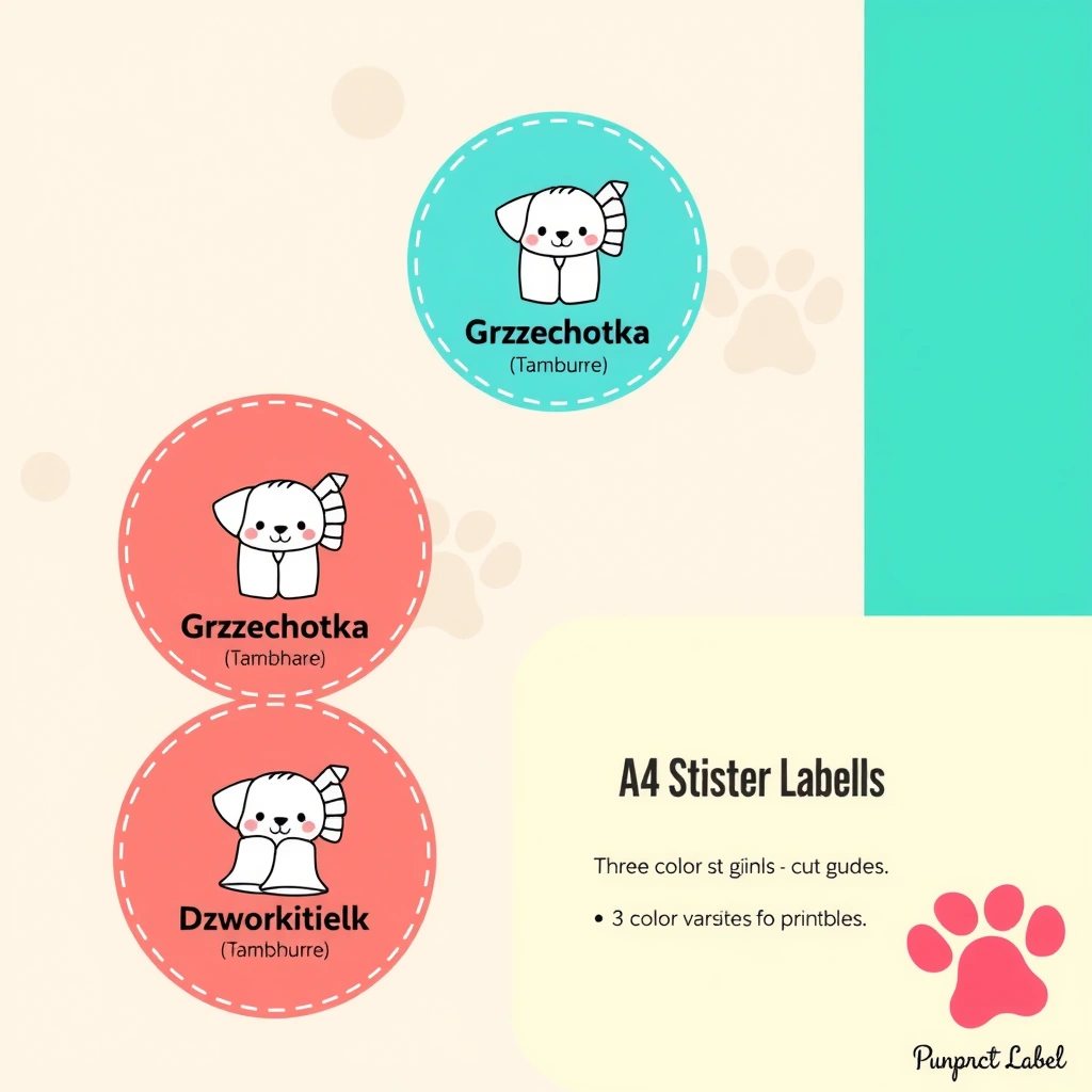 Metki/etykiety do instrumentów - Szablony - Dzień Kundelka