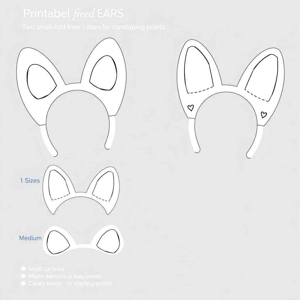 Szablon opasek z uszkami - Szablony - Dzień Kundelka