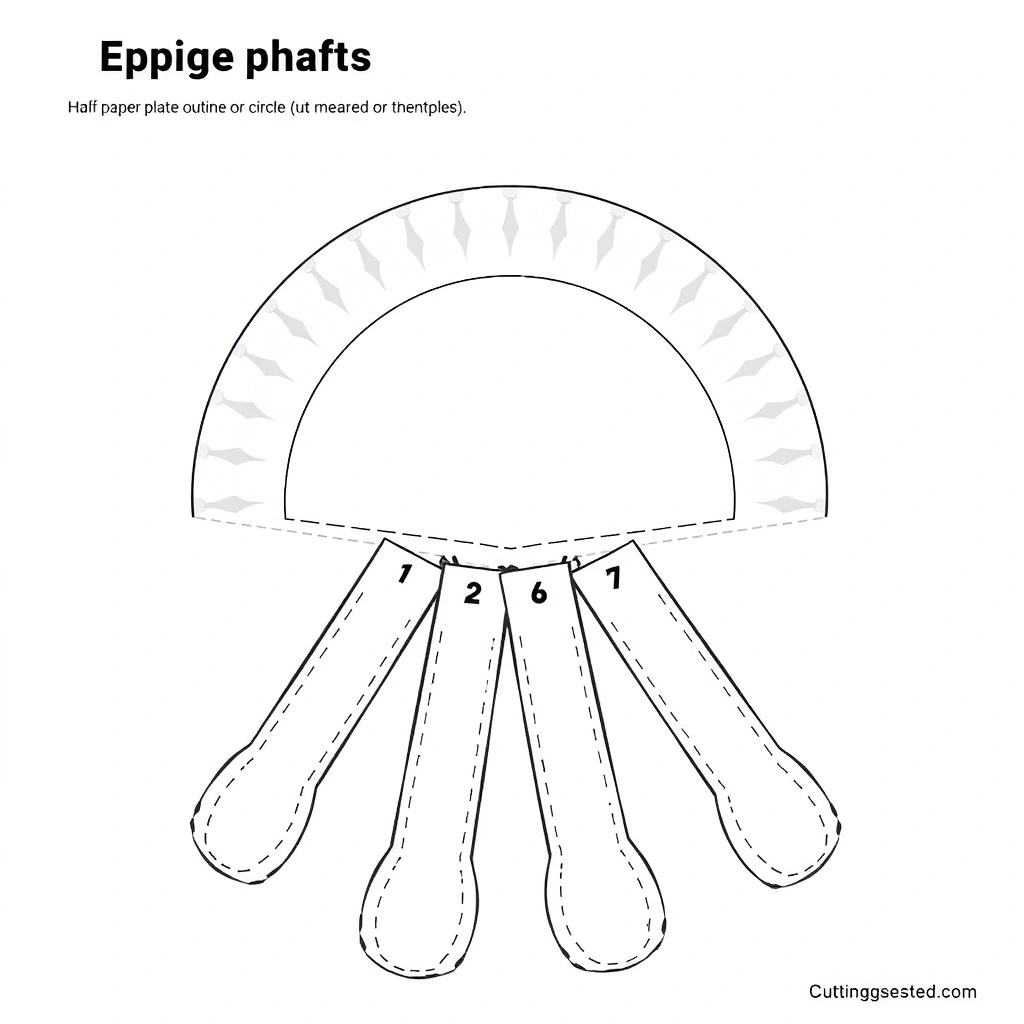 Szablon do wycinania: Ośmiornica na talerzyk - Szablony - Dzień Ośmiornicy
