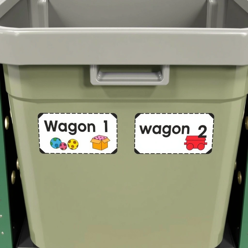 Etykiety na wagoniki (do pudeł/plastikowych pojemników) - Szablony - Dzień Maszynisty