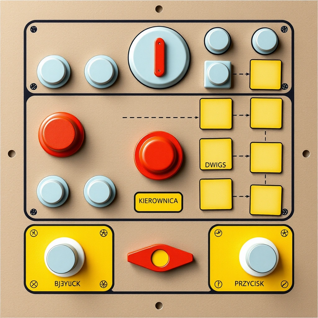 Panel kabiny maszynisty (szablon dotykowy) - Szablony - Dzień Maszynisty