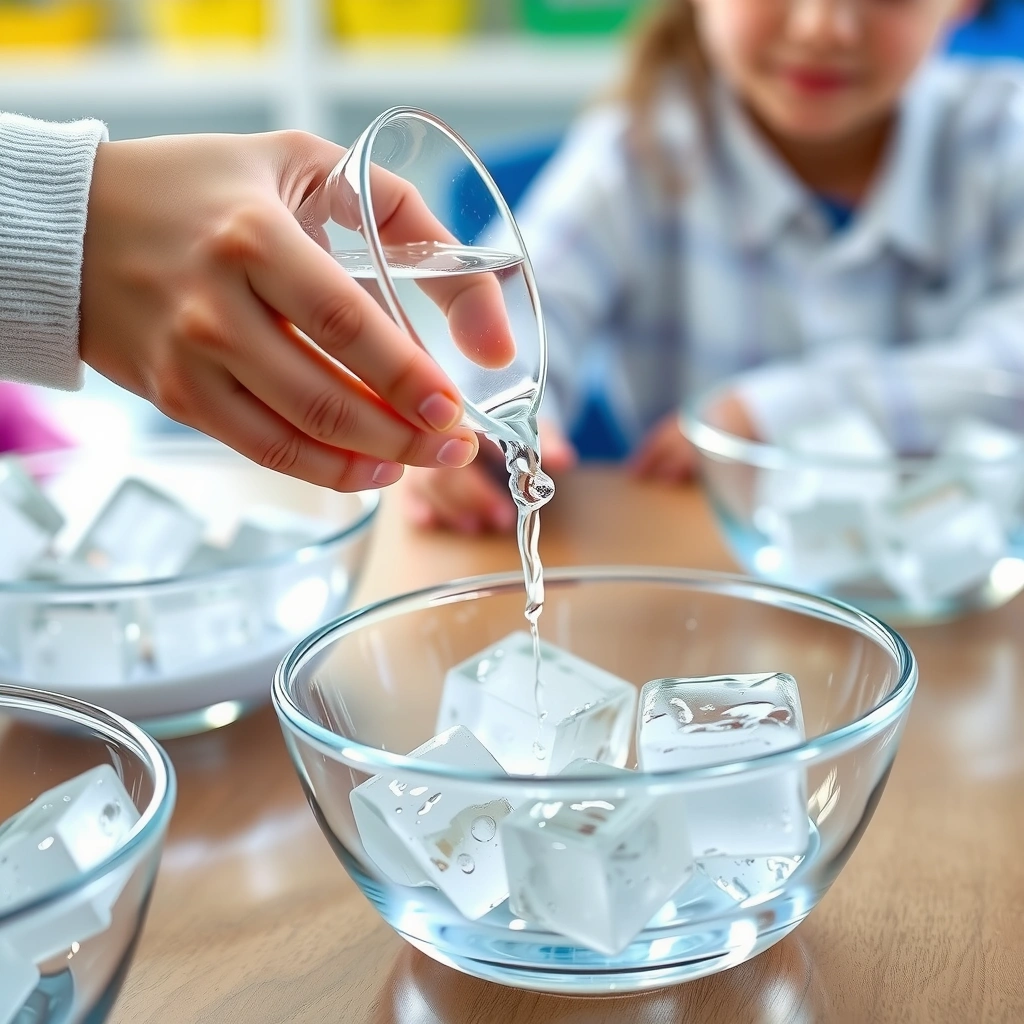 Eksperyment topnienia — ilustracja - Materiały - Dzień Bałwana