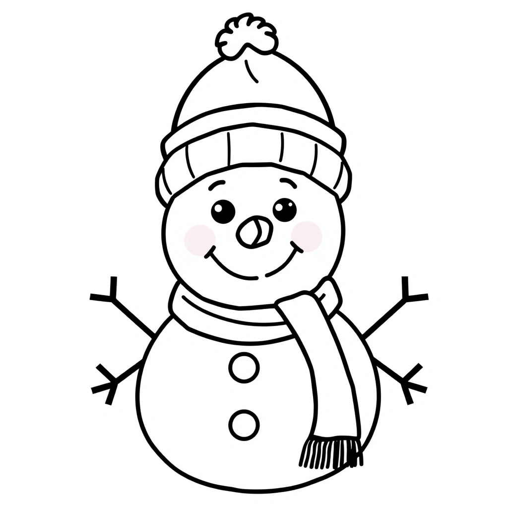 Kolorowanka: Bałwan - Kolorowanki - Dzień Bałwana