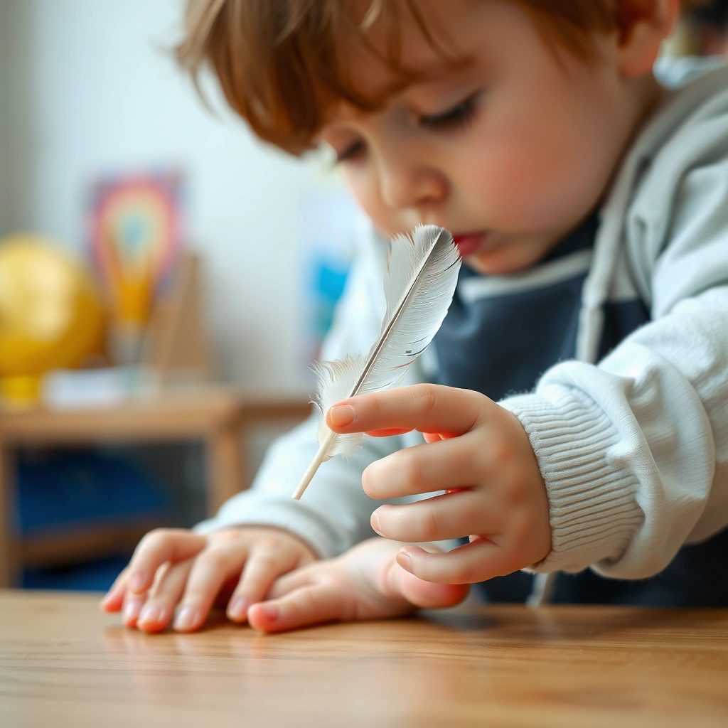 Ćwiczenie oddechowe — dmuchanie piórka - Materiały - Dzień Bałwana