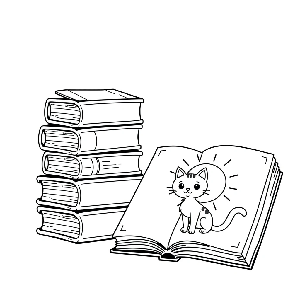 Kolorowanka: Grube książeczki (board books) - Kolorowanki - Dzień Bibliotekarza i Bibliotek