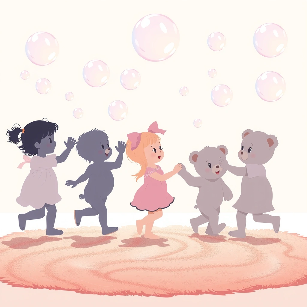 Ilustracja: Bańki i taniec misiów - Materiały - Dzień Pluszowego Misia (Polski)