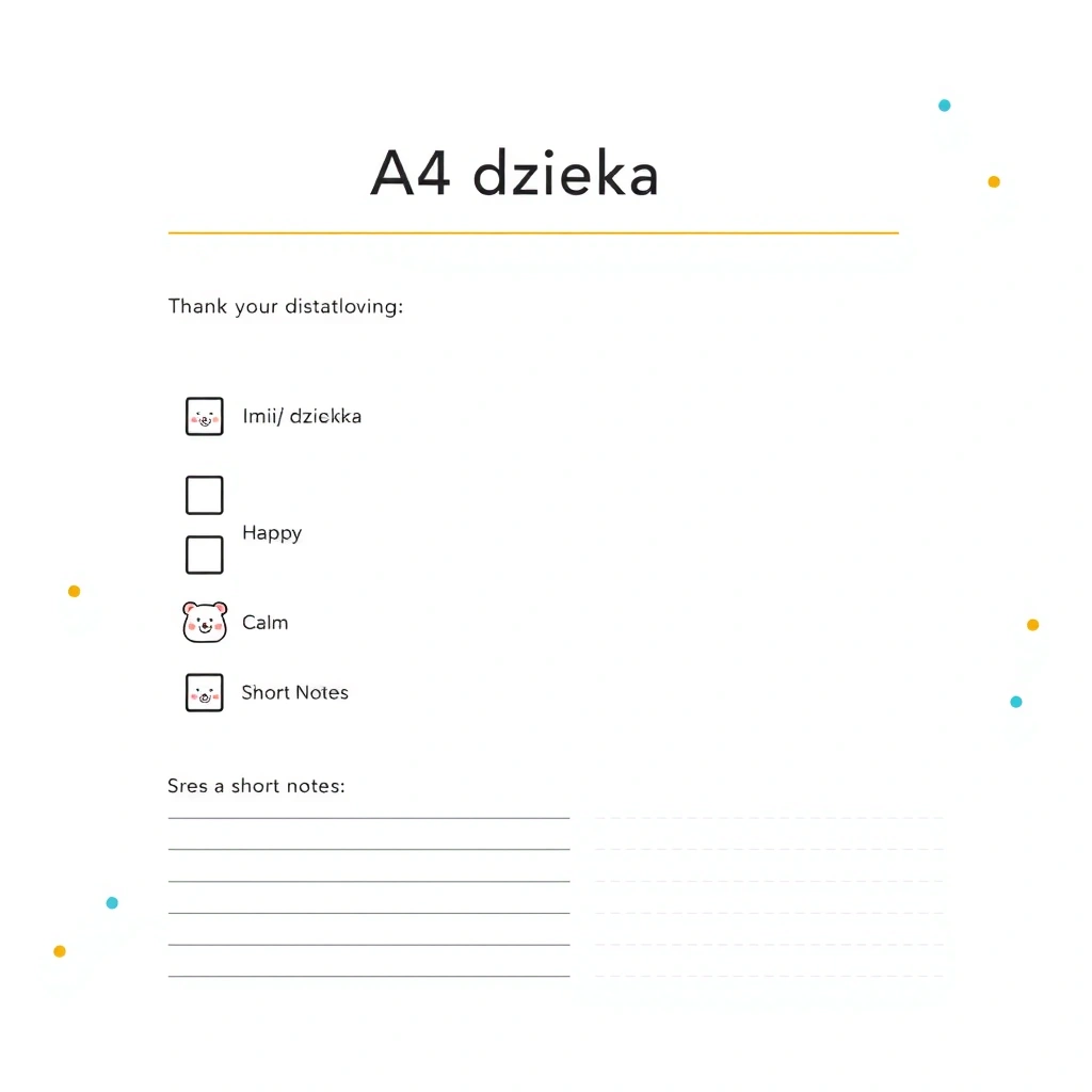 Karta obserwacji dla opiekuna (szablon) - Szablony - Dzień Pluszowego Misia (Polski)