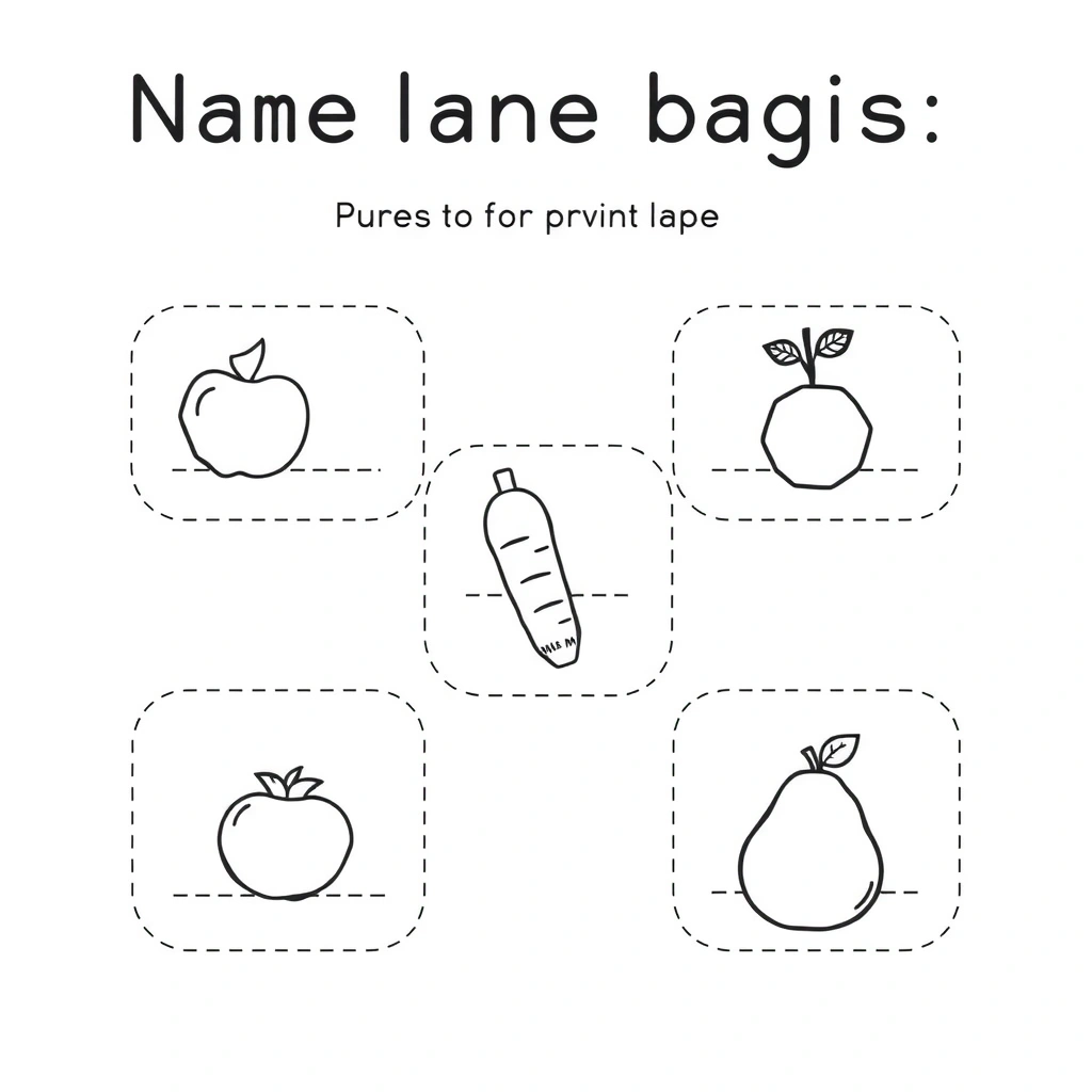 Szablony plakietek z owocami i warzywami - Szablony - Dzień Owoców i Warzyw