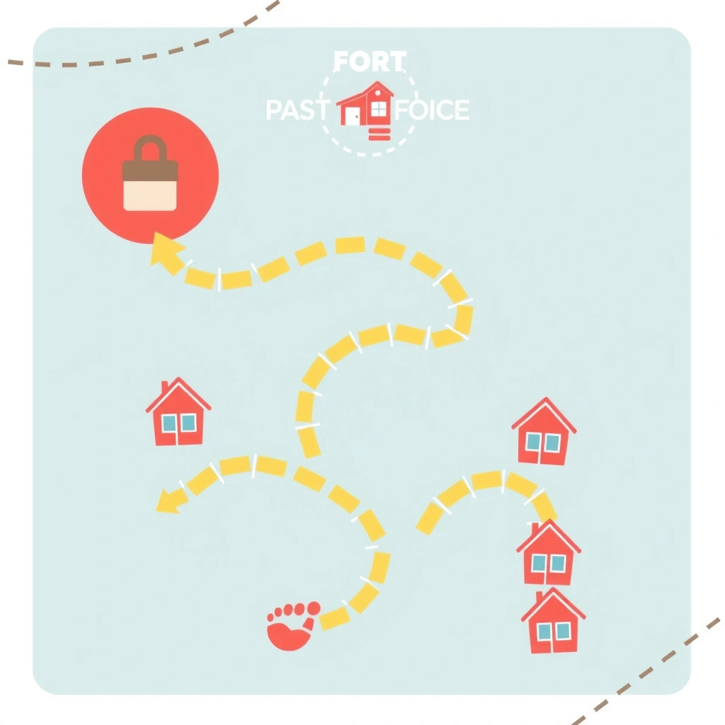 Mapa trasy / podłogowa plansza - Szablony - Dzień Listonosza