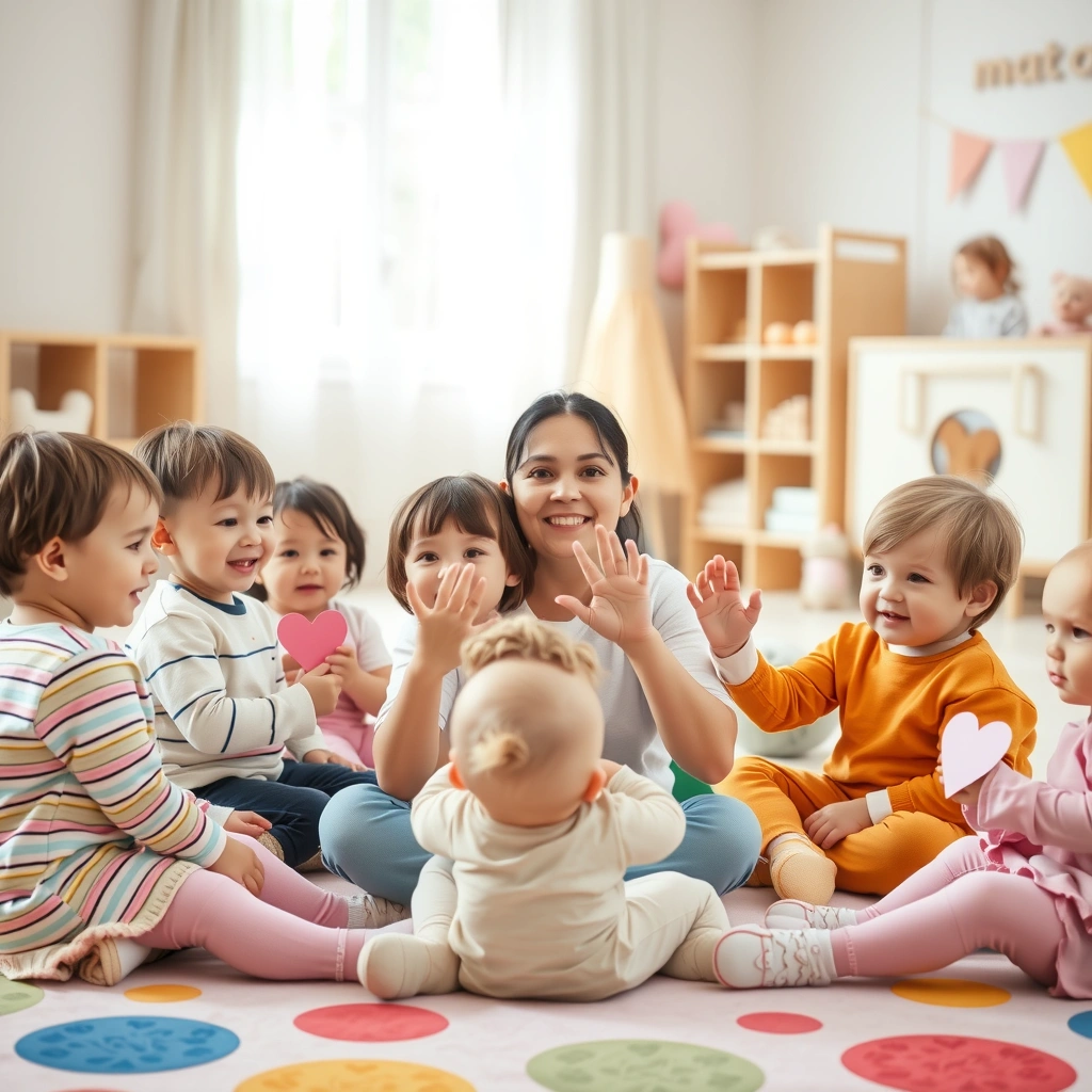 Dzieci w półokręgu na dywanie - Materiały - Walentynki