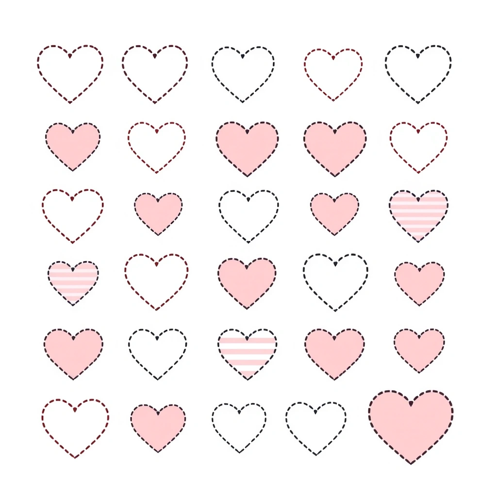 Serduszko do zabrania do domu (naklejka/wydruk) - Szablony - Walentynki