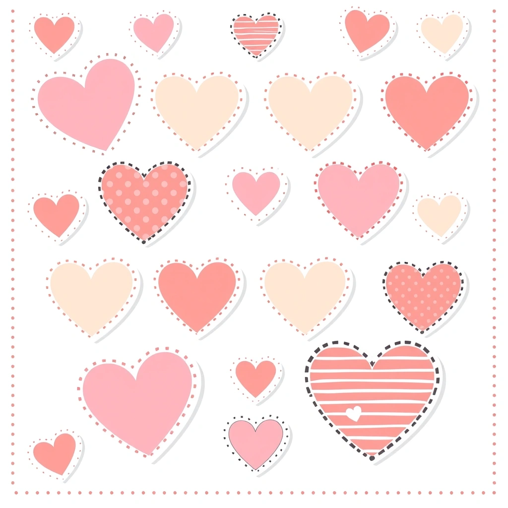 Serduszko do zabrania do domu (naklejka/wydruk) - Szablony - Walentynki