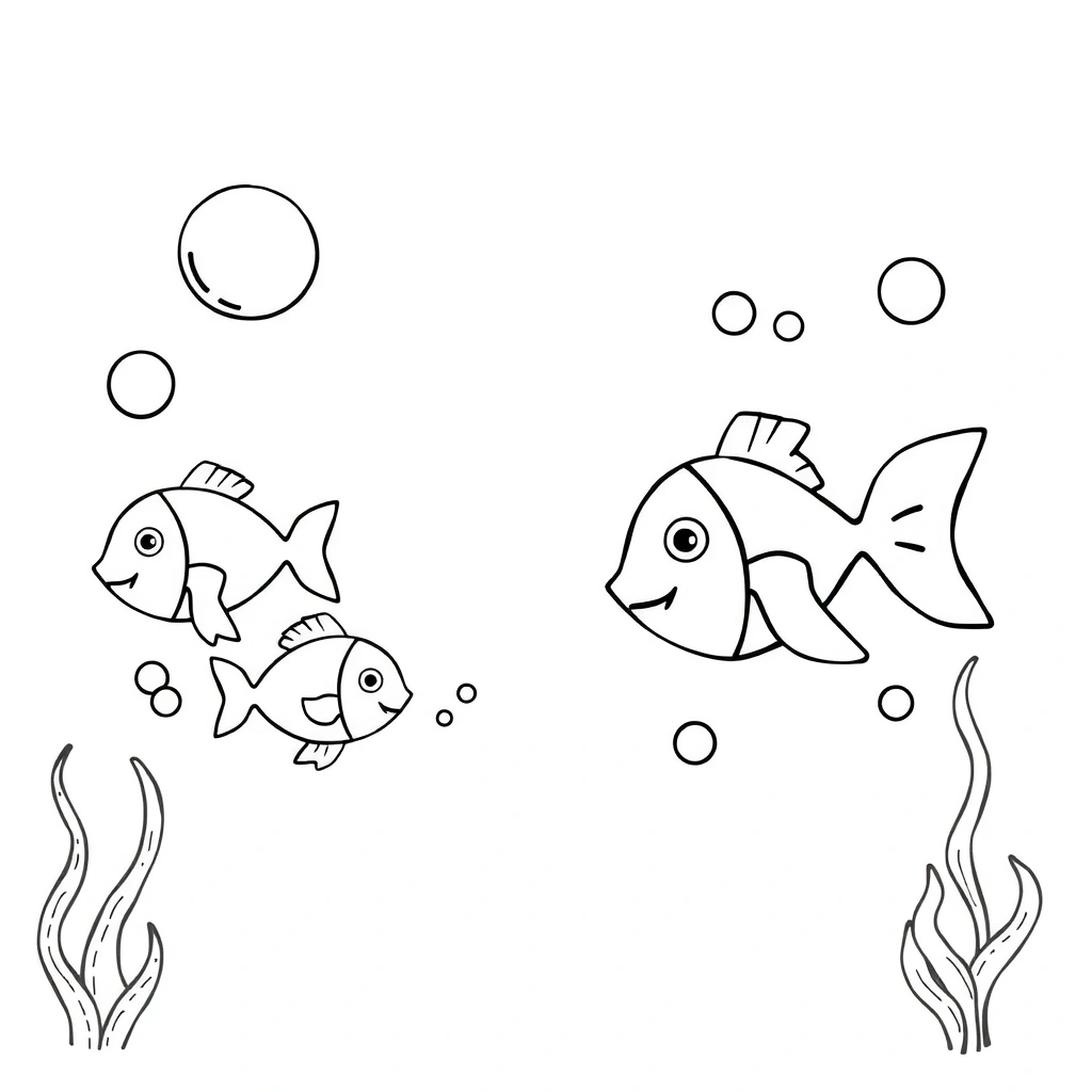 Kolorowanka: Rybki - Kolorowanki - Dzień Rybaka