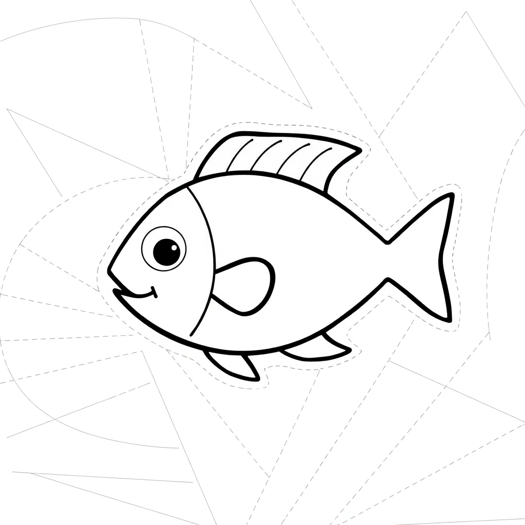 Szablon papierowej rybki (do wycięcia) - Szablony - Dzień Rybaka