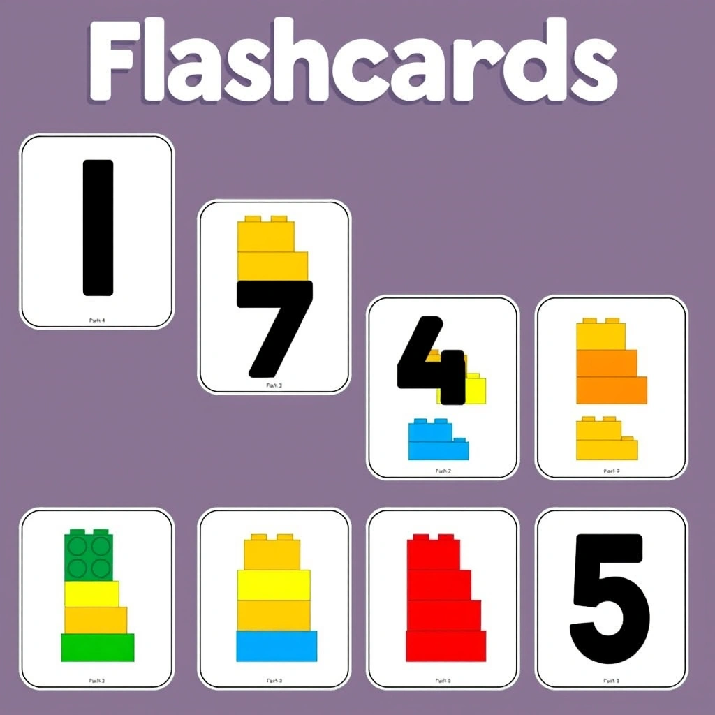 Karty liczbowe 1–5 (klocki) - Szablony - Dzień Klocków LEGO