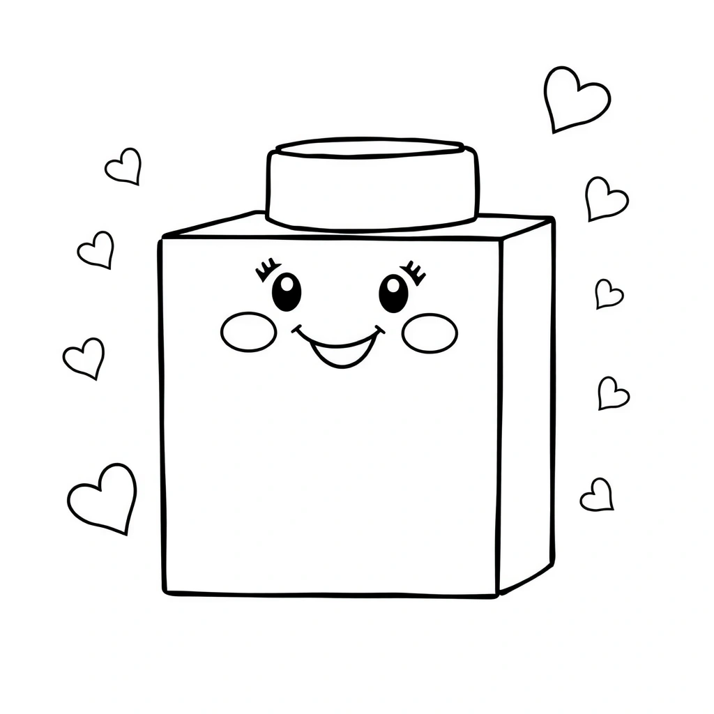 Kolorowanka: Klocek do kolorowania - Kolorowanki - Dzień Klocków LEGO