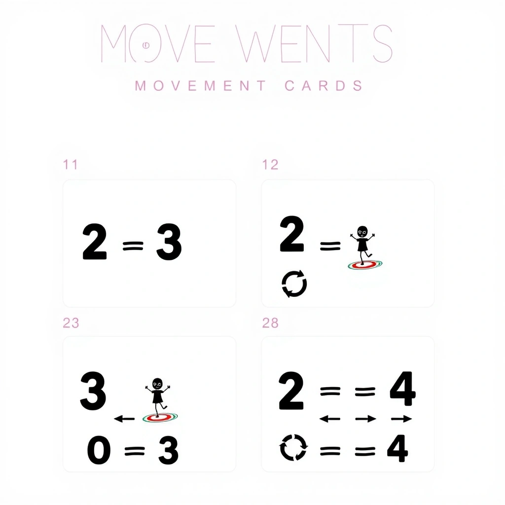 Karty poleceń do gry ruchowej (zestaw) - Szablony - Dzień Tabliczki Mnożenia (listopad)