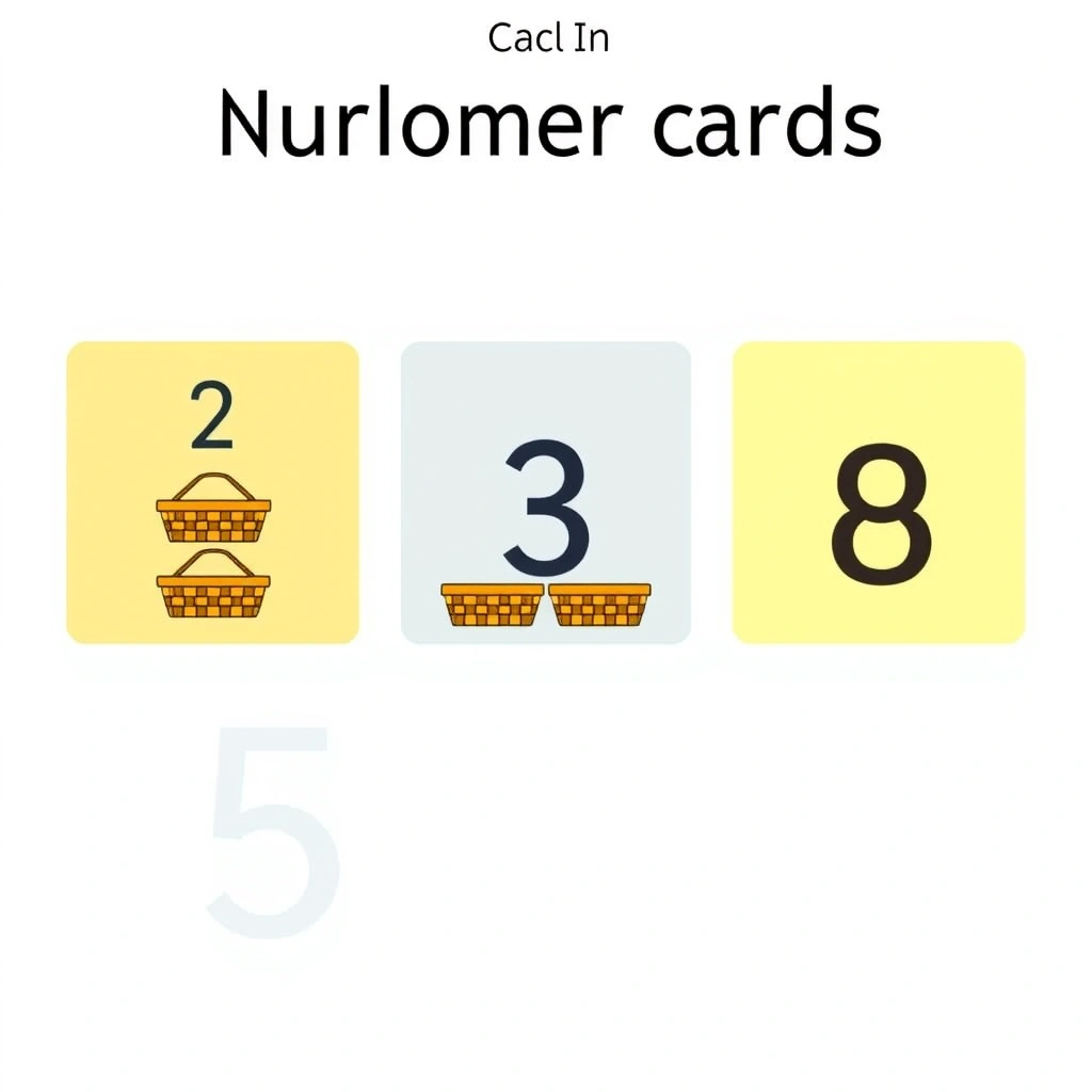 Karty z liczbami 1–5 (ikony grup) - Szablony - Dzień Tabliczki Mnożenia (listopad)