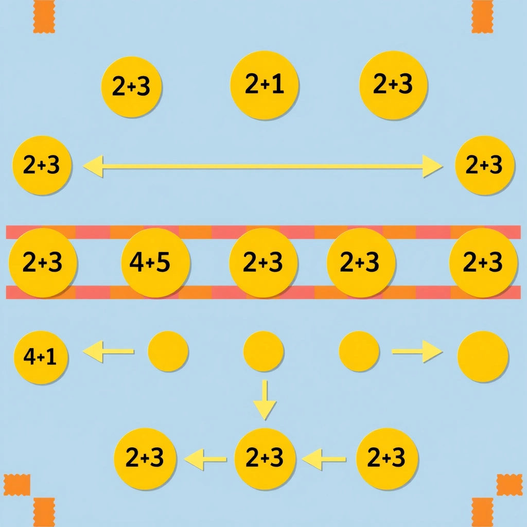 Plan gry ruchowej: pętle na podłodze - Szablony - Dzień Tabliczki Mnożenia (listopad)