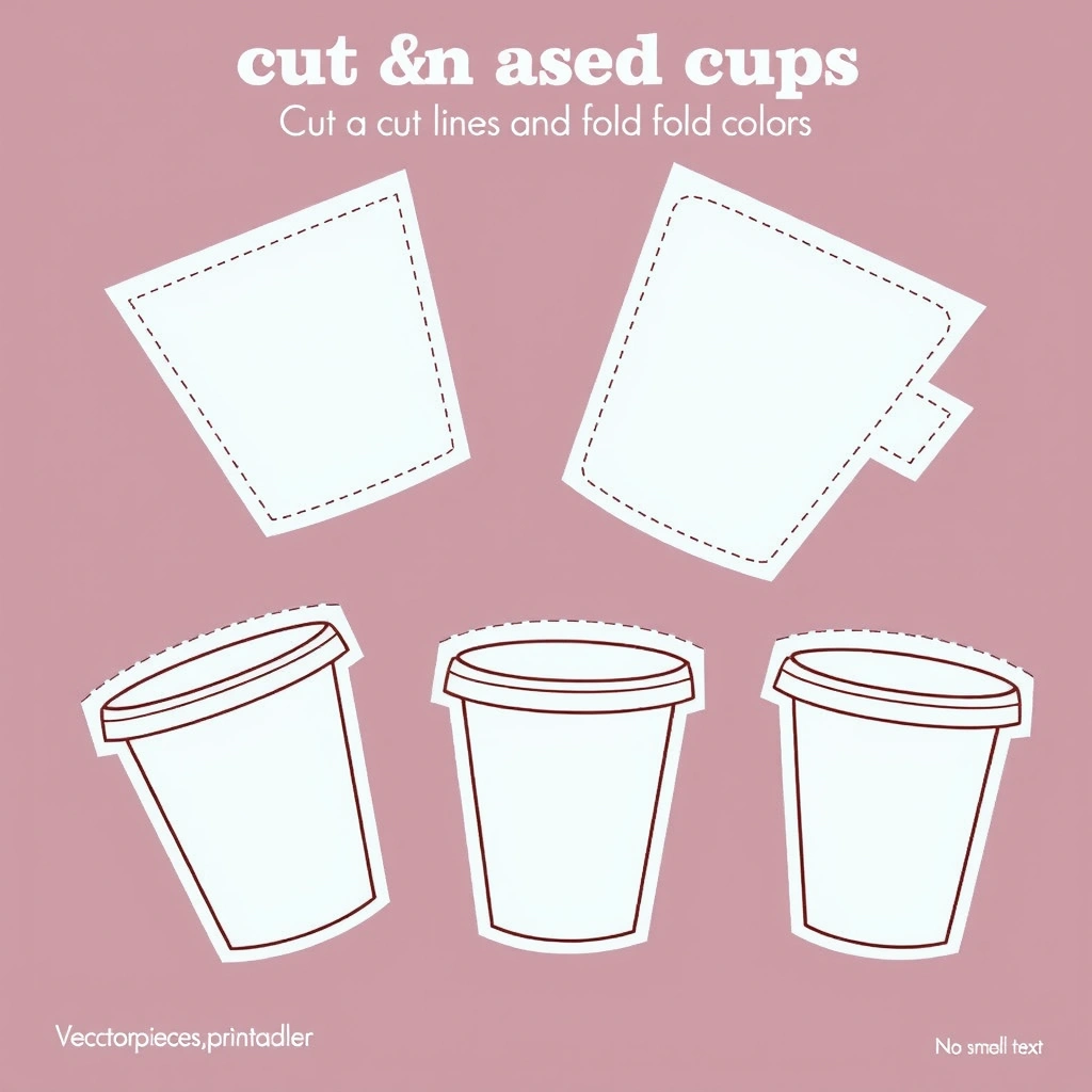 Szablon kubeczków — wytnij i użyj - Szablony - Dzień Przedszkolaka