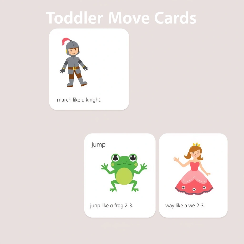 Karty ruchowe (Marsz, Skok, Machanie) - Szablony - Dzień Postaci z Bajek