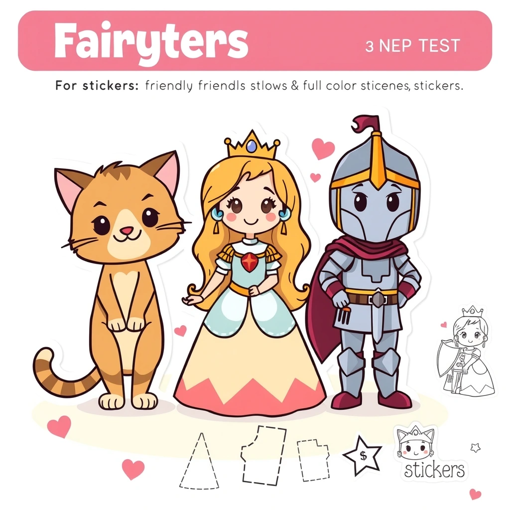 Naklejki z postaciami - Kolorowanki - Dzień Postaci z Bajek