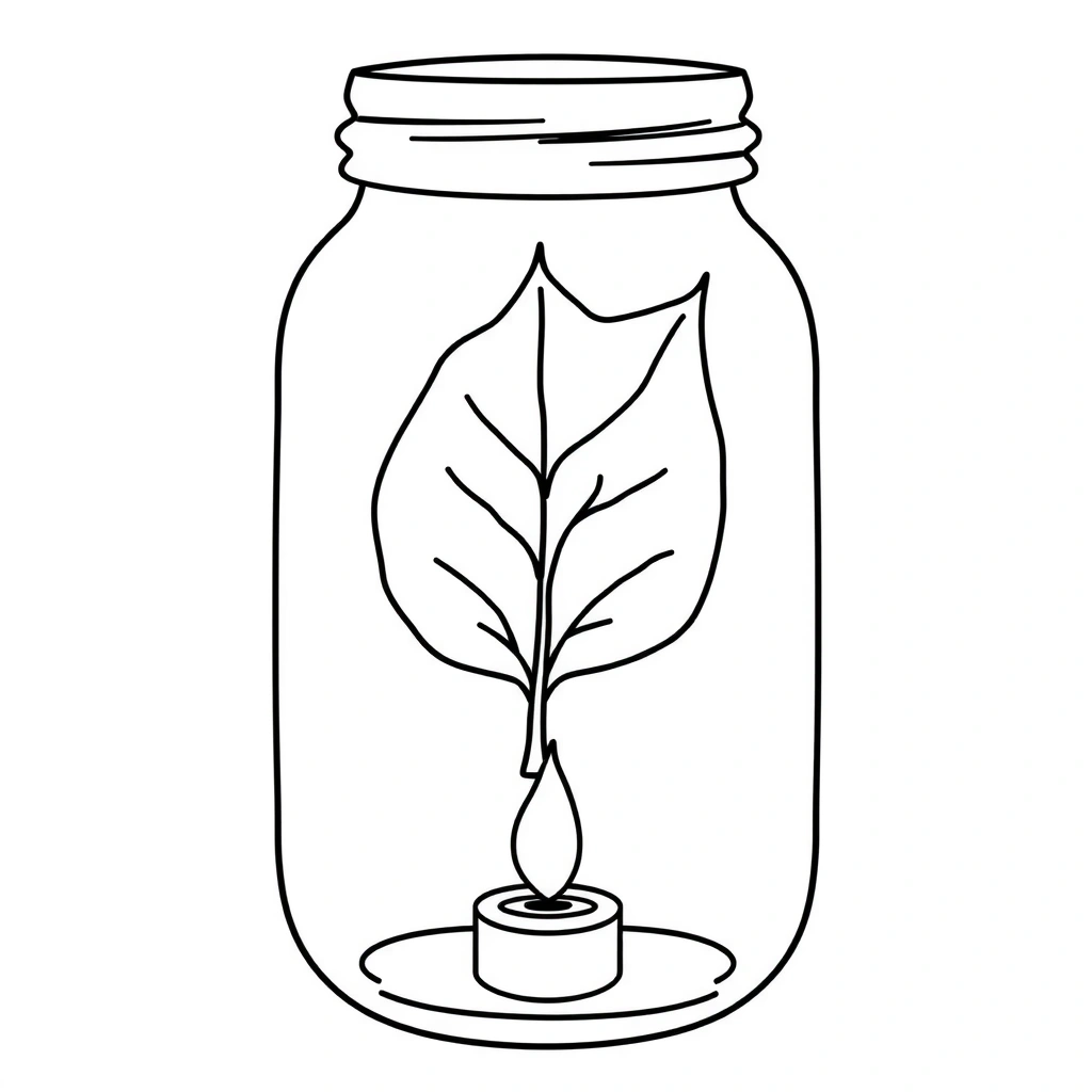 Kolorowanka — słoiczek ze światłem - Kolorowanki - Wszystkich Świętych