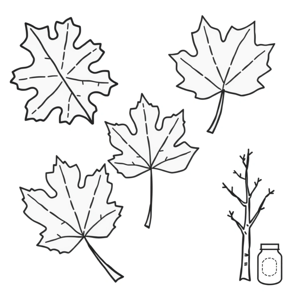 Szablony liści do druku - Szablony - Wszystkich Świętych